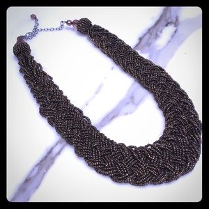 Mesh beaded necklace. Like new!